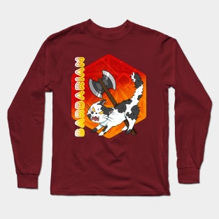 D&D Barbarian Cat Long Sleeve T-Shirt